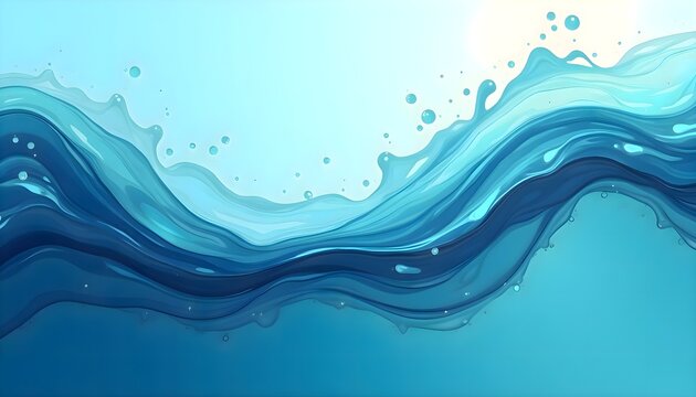 Large wave of water that is in the ocean, deep blue marine water power splash, dynamic aquatic storm sea nature landscape background
