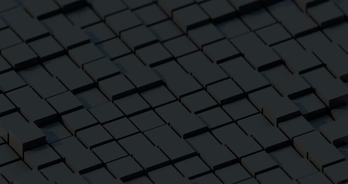 Dark abstract 3d cube grid background looping animation