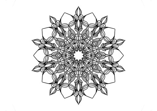 simple and easy mandala coloring page and beginner