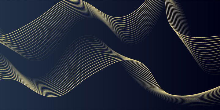 Black oblique curved lines background vector image
