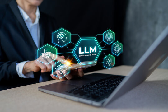 Developer Working with Large Language Model LLM AI Interface on Smartphone