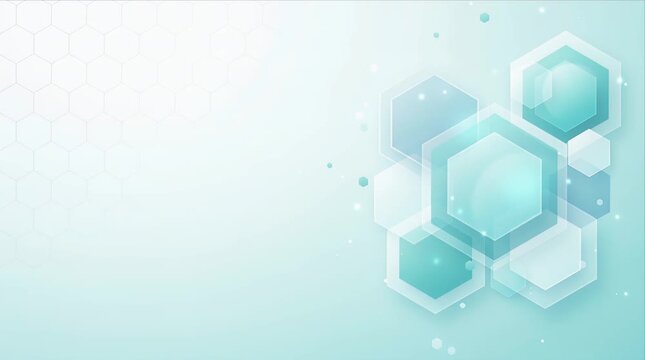 Hexagon abstract technology medical science futuristic blue geometric background clean healthcare medical technology hexagon abstract background modern blue science minimal futuristic geometric