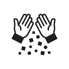 Fototapeta premium Multiple Raised Hands Black Silhouette Vector – Crowd Participation and Volunteer Symbol