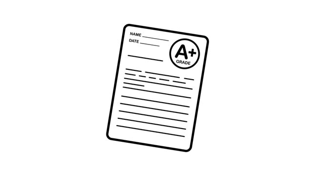 A plus grade school paper document.