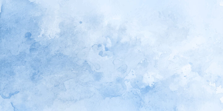 Blue abstract grunge sky texture with winter ice clouds and cold blue wall background design
