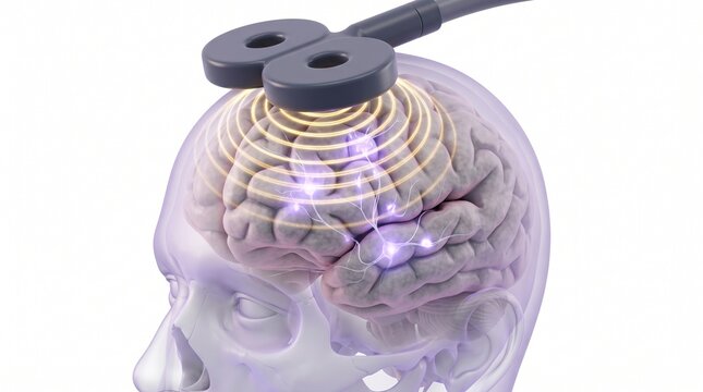 3D Visualization of Transcranial Magnetic Stimulation (TMS) Therapy