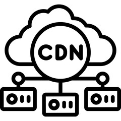 CDN (Content Delivery Network) Icon © Pop Vectors