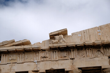 Fototapeta premium bas-reliefs of the ancient Greek temple Parthenon