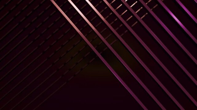 Plum Purple and Dark Geometric Lines Diagonal Motion Background 4K Seamless Loop Animation