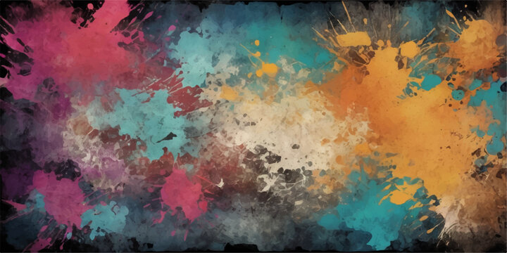 Abstract watercolor grunge textured vintage paper background with aged paint and rough artistic design