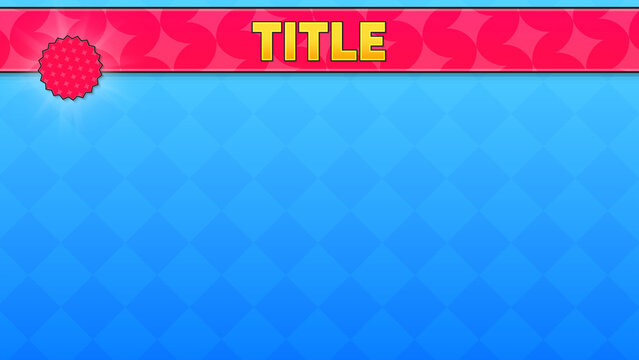 YouTube Thumbnail Template Background -Colorful Title Stripe Banner - High CTR Design