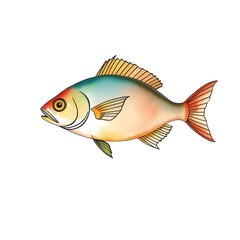 Fototapeta premium fish on a white background