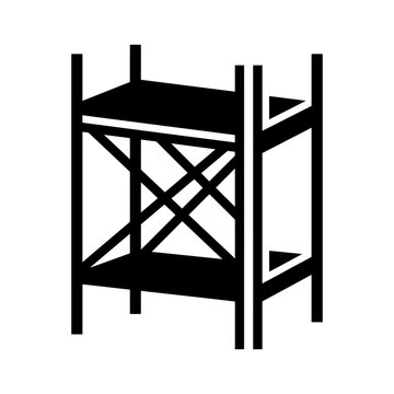 Black lines form a bed frame
