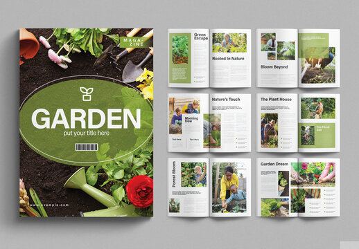 Garden Magazine Layout Template