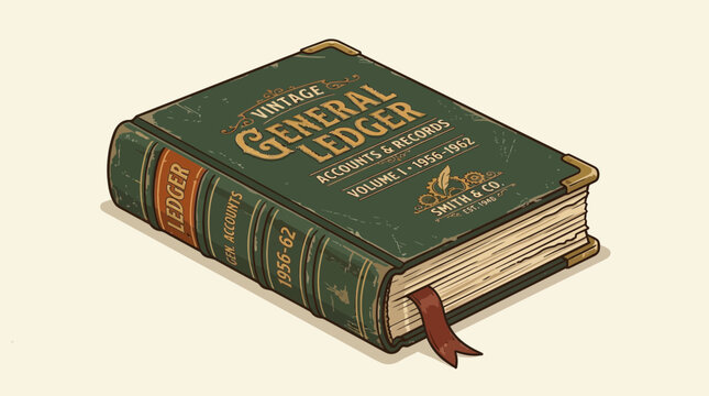Vintage General Ledger Book