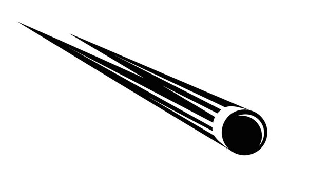 Black Bullet Speed Movement Illustration.