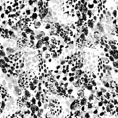 Seamless Watercolor Snake Skin Pattern Black and White Animal Print Texture © OpiRaka