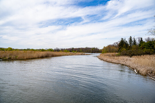 View of Simcoe Point waterway in Ajax Ontario.