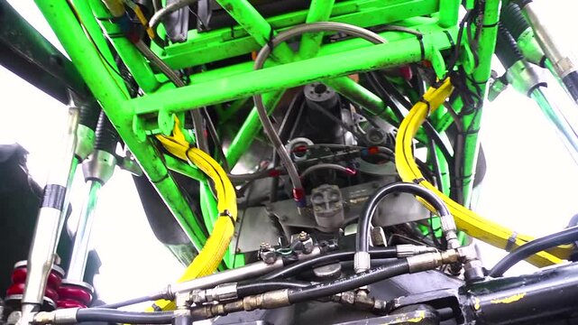 Monster truck chassis close up