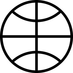 Black basketball icon - outline © Teddy