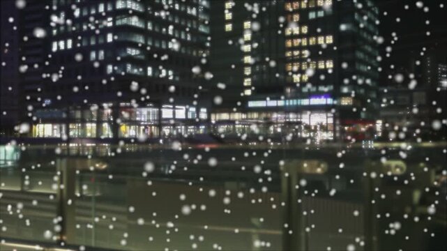 雪降る浜松町