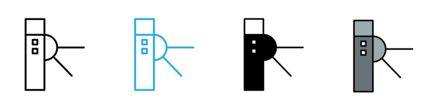 Turnstiles multi - style icon design concept