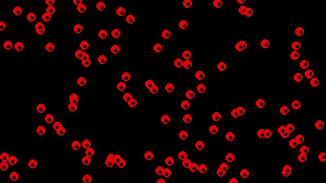 Creepy pixel art style eyeballs animation