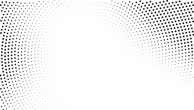 Abstract halftone pattern background with radial dots, vector illustration, isolated on white background
