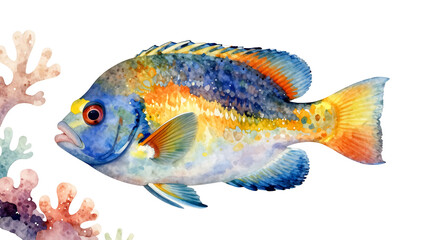 Fototapeta premium siamese fighting fish isolated