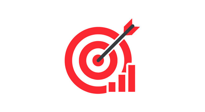 Red target with arrow hitting.