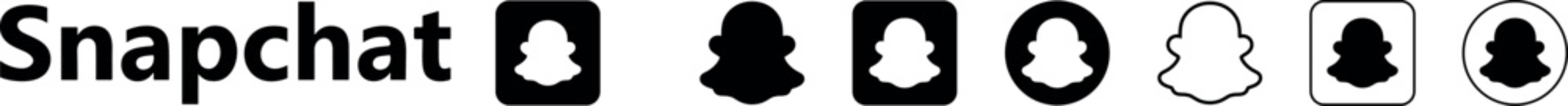 snapchat icon set vector