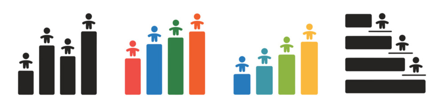 Exit polling vector icon collection with ballot result charts, poll sheets, and voting feedback icons in different design styles.
