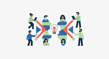 Fototapeta premium People Working Team Collaboration.