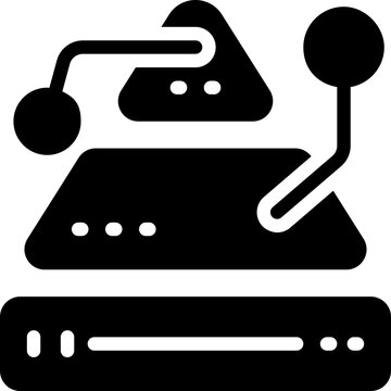 data pyramid glyph icon. Strong and solid vector icon for websites, mobile interfaces, presentations, and visual branding. High quality and easy to edit.