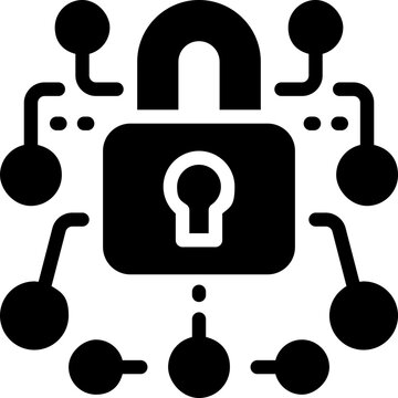 data encryption glyph icon. Strong and solid vector icon for websites, mobile interfaces, presentations, and visual branding. High quality and easy to edit.