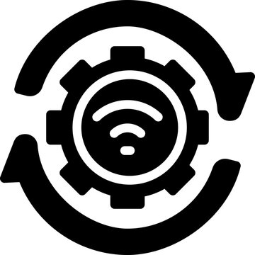 automation glyph icon. Strong and solid vector icon for websites, mobile interfaces, presentations, and visual branding. High quality and easy to edit.
