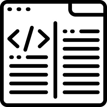 programmer line icon. Clean and minimalist vector icon for websites, mobile apps, presentations, and logos. Fully scalable and customizable for any project.