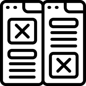 multi tab line icon. Clean and minimalist vector icon for websites, mobile apps, presentations, and logos. Fully scalable and customizable for any project.