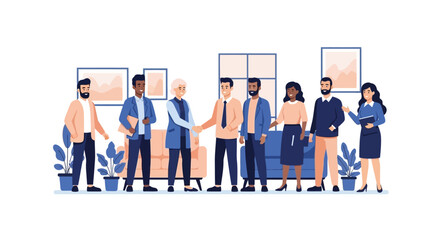Obraz premium Diverse business people shaking hands.