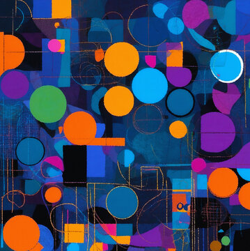 Vivid colorful geometric abstract