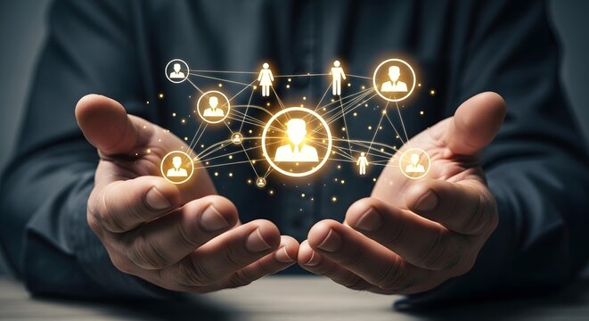 Human resources network talent management employee connections and hr technology solutions