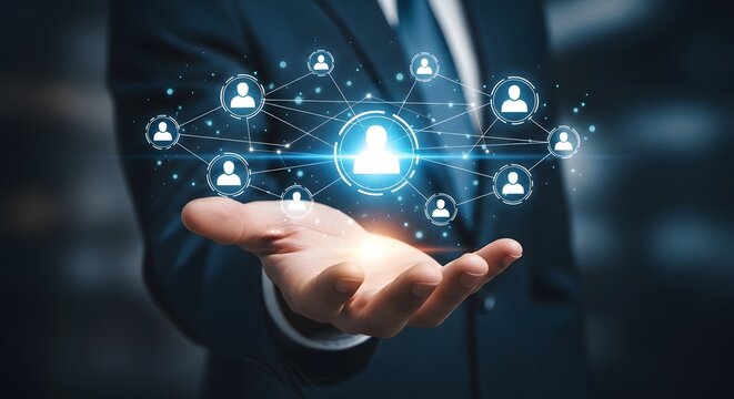 Human resources network talent management employee connections and hr technology solutions