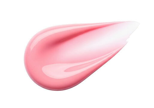 Pink lip gloss smooth swipe on lip