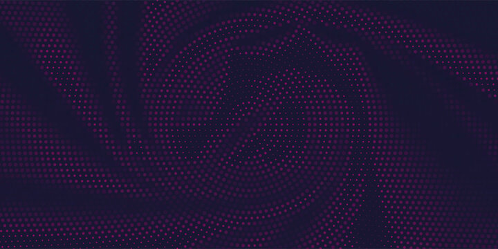 Abstract vector torn red halftone sound wave. Scrathed dotted texture element.
