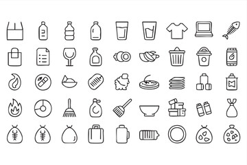 Fototapeta premium Modern Recycling Symbol Pack for Eco Branding, Cleanup Services, Product Packaging and Web Interfaces