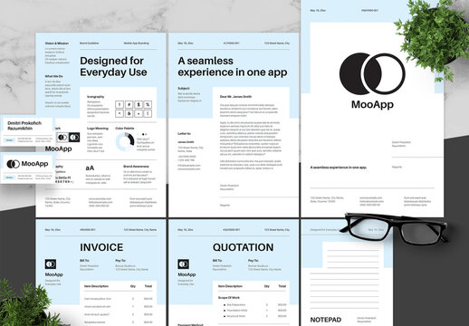 Blue And Black Mobile App Brand Guidelines 