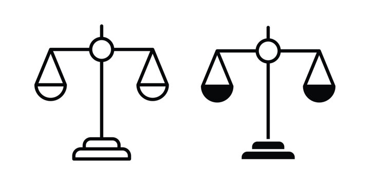 Balance icon. Flat vector illustration in black. EPS 10