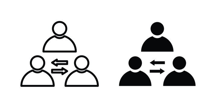 Mediator icon. Flat vector illustration in black. EPS 10