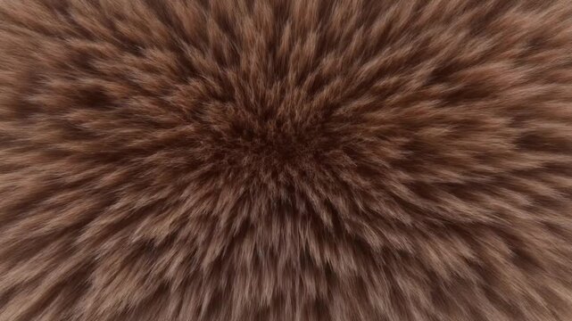 Abstract brown fur texture zoom effect motion background