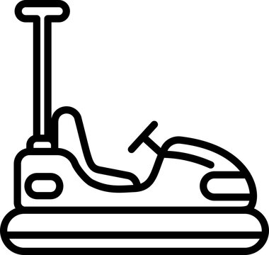 Bumper Car Line Icon